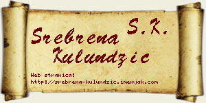 Srebrena Kulundžić vizit kartica